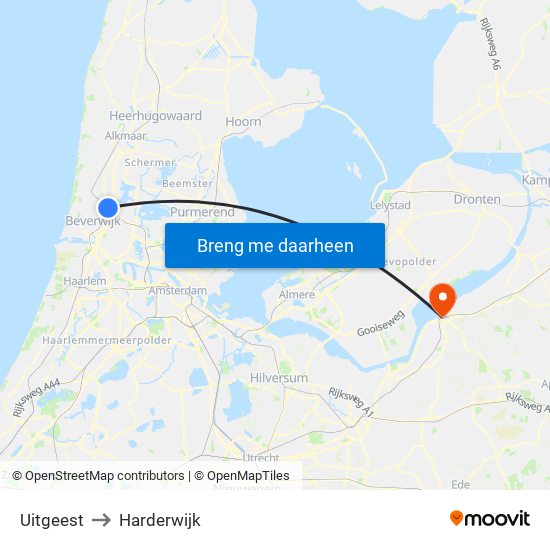 Uitgeest to Harderwijk map