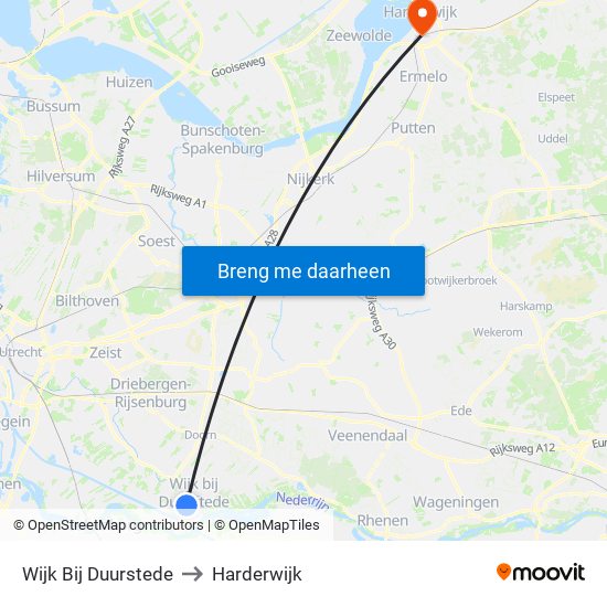 Wijk Bij Duurstede to Harderwijk map