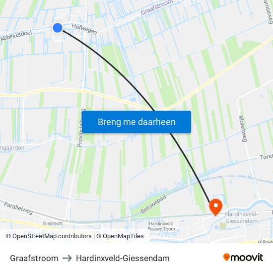 Graafstroom to Hardinxveld-Giessendam map