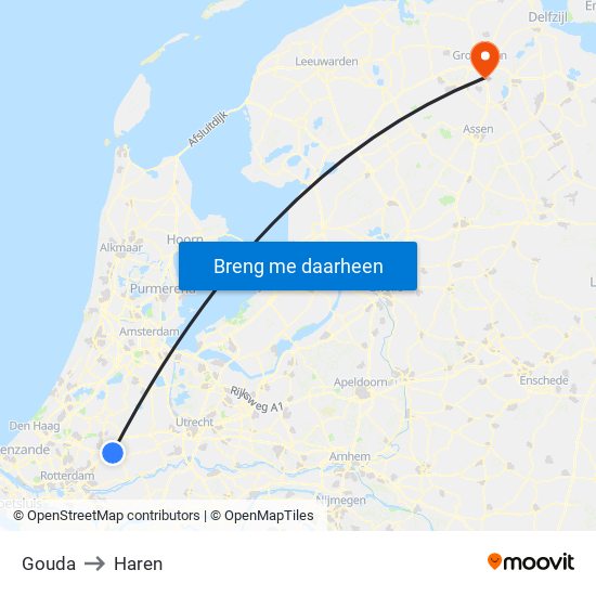 Gouda to Haren map