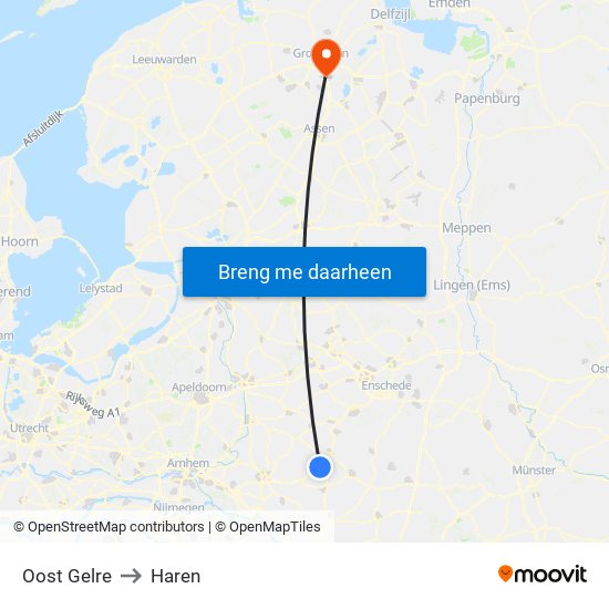 Oost Gelre to Haren map