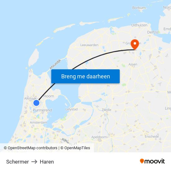 Schermer to Haren map