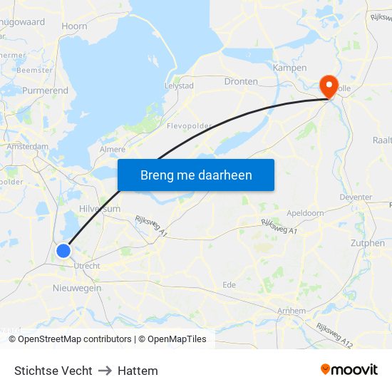 Stichtse Vecht to Hattem map