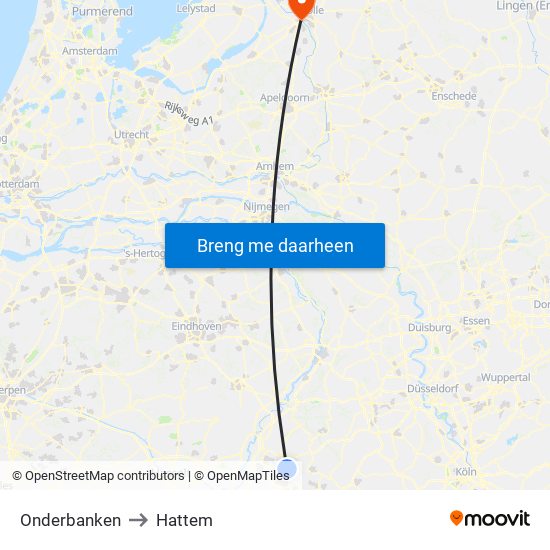 Onderbanken to Hattem map