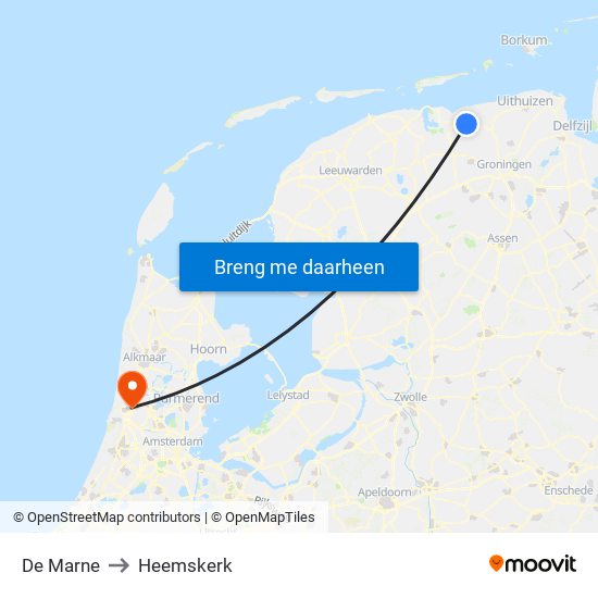 De Marne to Heemskerk map