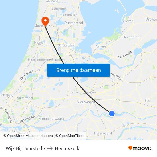 Wijk Bij Duurstede to Heemskerk map