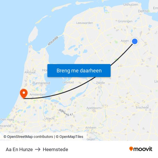 Aa En Hunze to Heemstede map