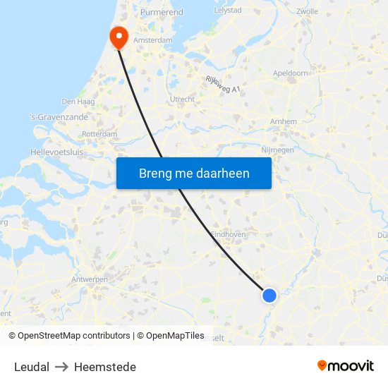 Leudal to Heemstede map