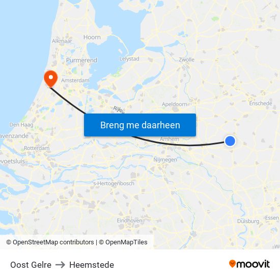 Oost Gelre to Heemstede map