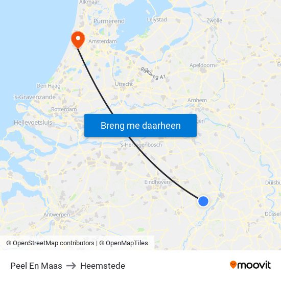 Peel En Maas to Heemstede map