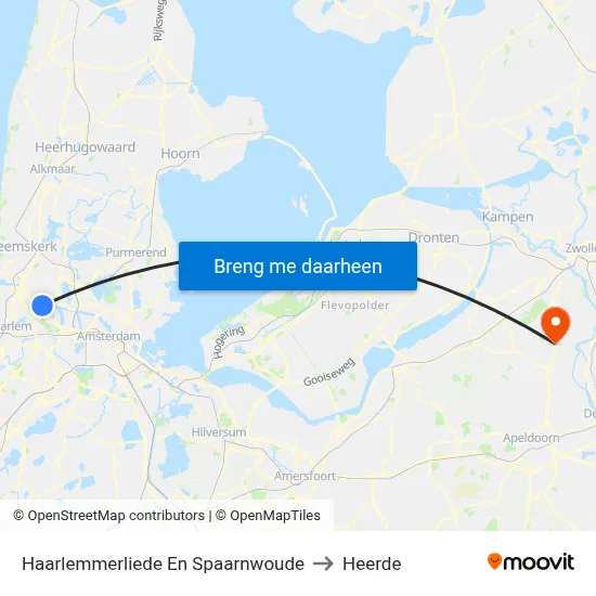 Haarlemmerliede En Spaarnwoude to Heerde map
