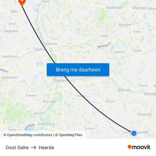 Oost Gelre to Heerde map