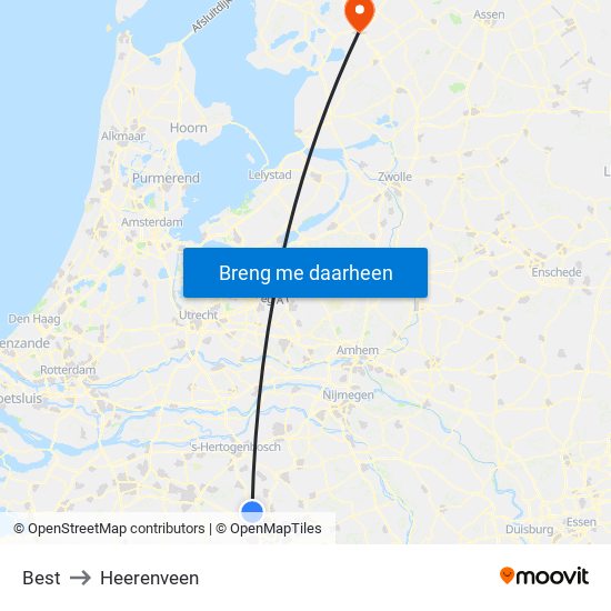 Best to Heerenveen map