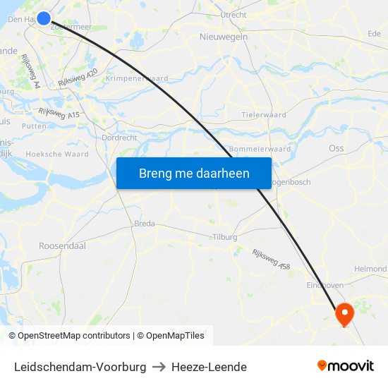 Leidschendam-Voorburg to Heeze-Leende map