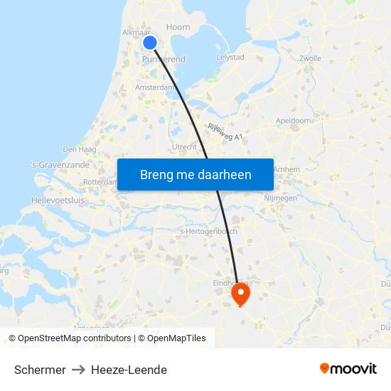 Schermer to Heeze-Leende map