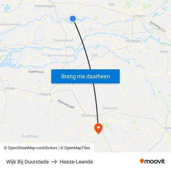 Wijk Bij Duurstede to Heeze-Leende map