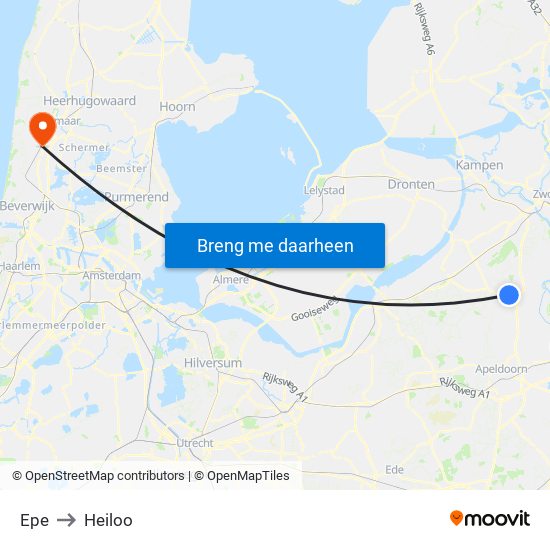 Epe to Heiloo map