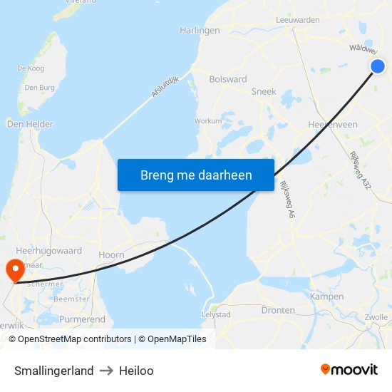 Smallingerland to Heiloo map