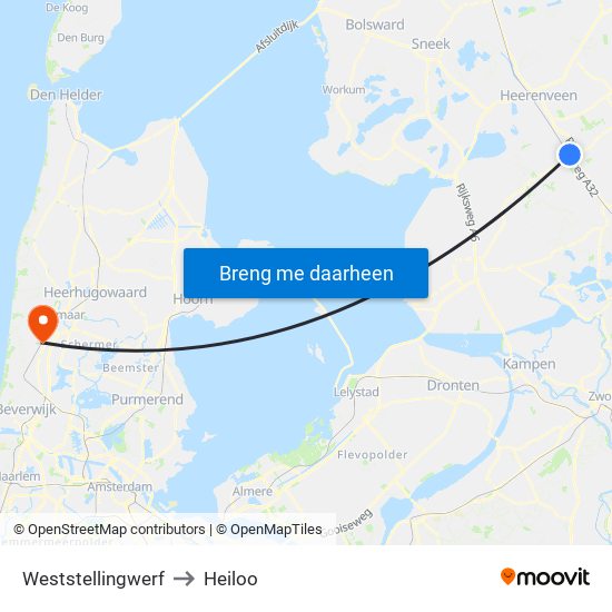 Weststellingwerf to Heiloo map