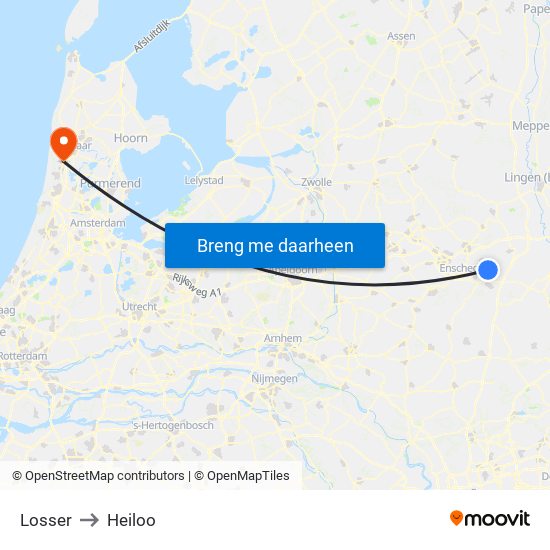 Losser to Heiloo map