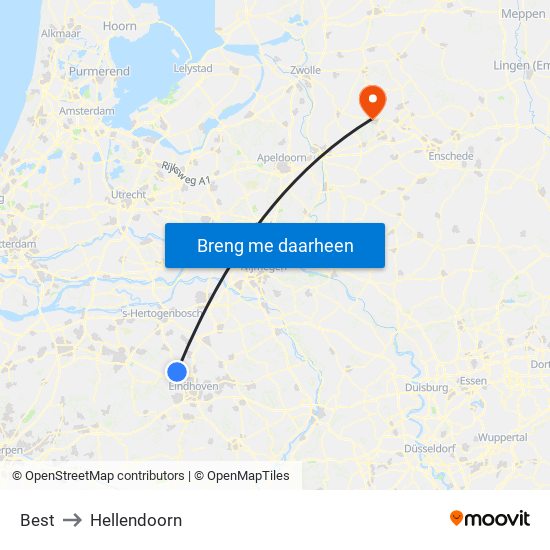 Best to Hellendoorn map