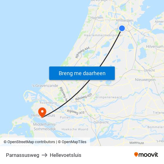 Parnassusweg to Hellevoetsluis map