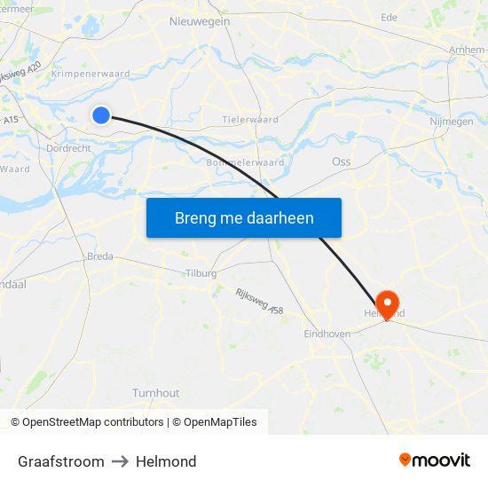 Graafstroom to Helmond map