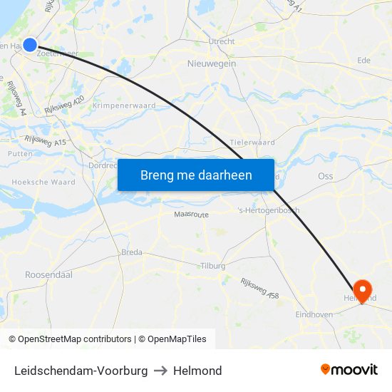 Leidschendam-Voorburg to Helmond map