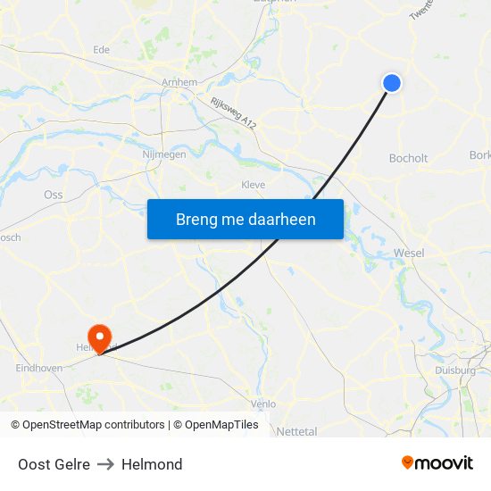 Oost Gelre to Helmond map