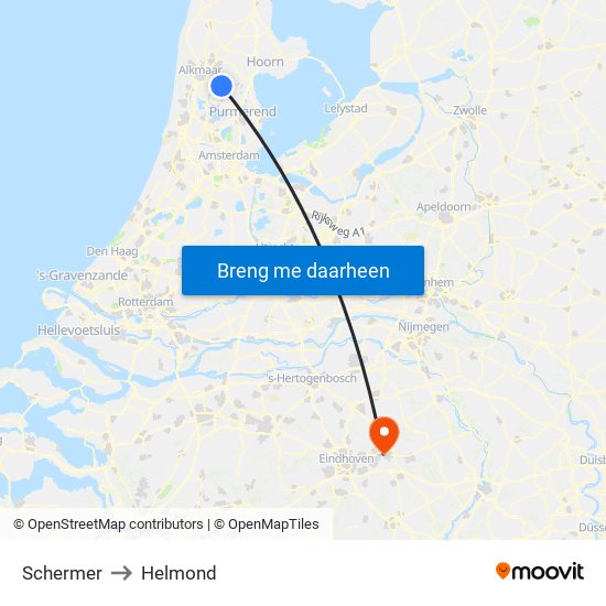 Schermer to Helmond map