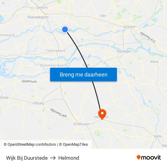 Wijk Bij Duurstede to Helmond map