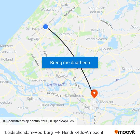 Leidschendam-Voorburg to Hendrik-Ido-Ambacht map