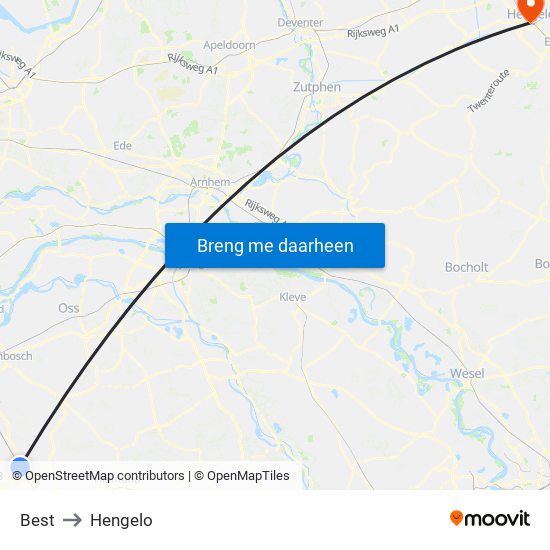 Best to Hengelo map