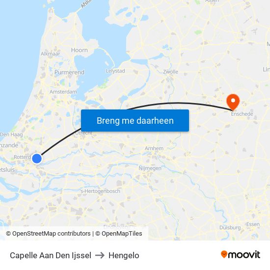 Capelle Aan Den Ijssel to Hengelo map