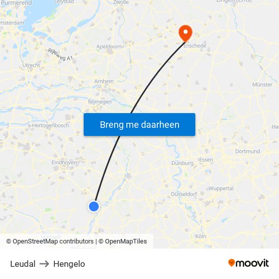 Leudal to Hengelo map