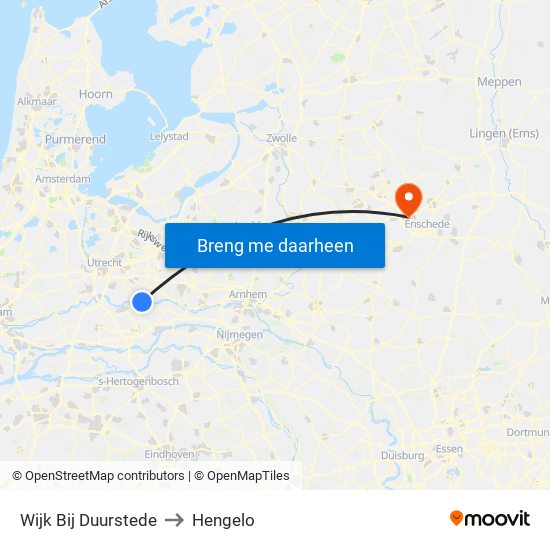 Wijk Bij Duurstede to Hengelo map