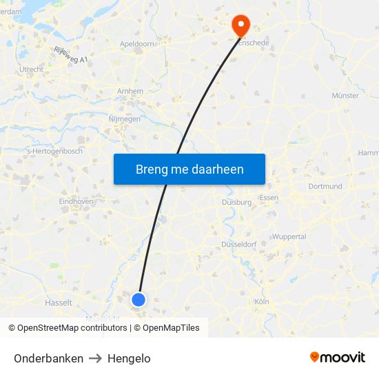 Onderbanken to Hengelo map