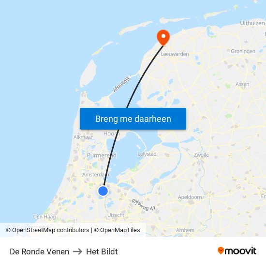 De Ronde Venen to Het Bildt map
