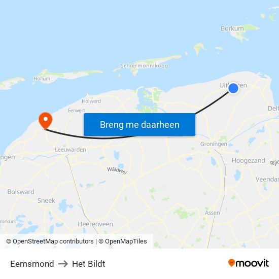 Eemsmond to Het Bildt map