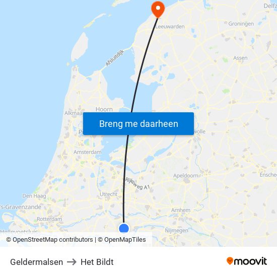 Geldermalsen to Het Bildt map