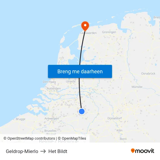 Geldrop-Mierlo to Het Bildt map