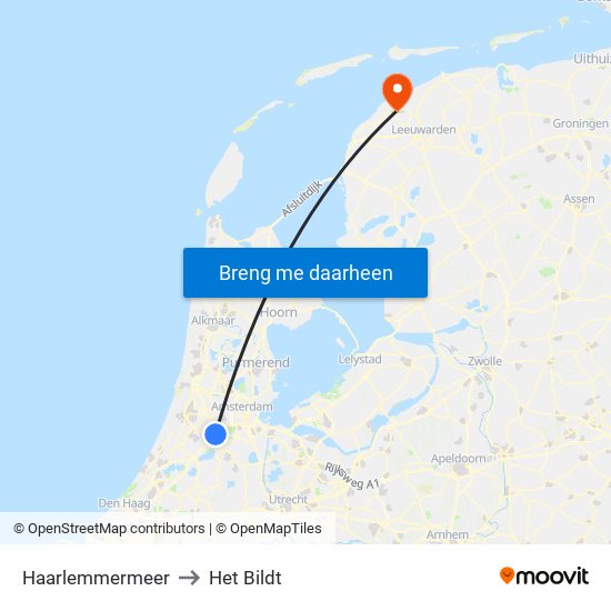 Haarlemmermeer to Het Bildt map