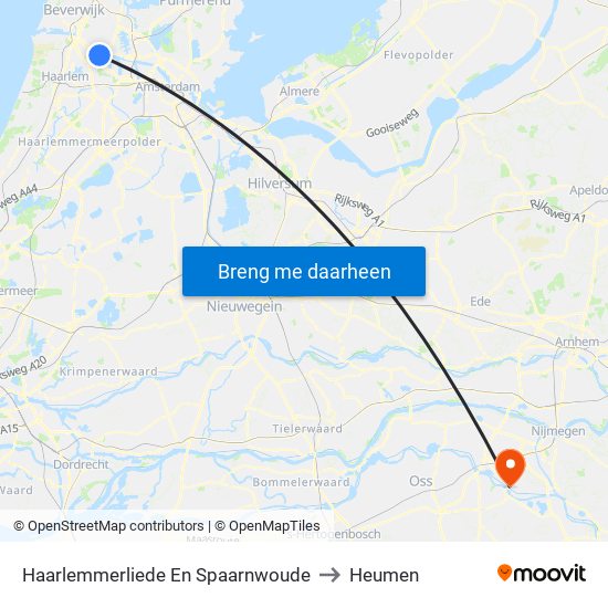 Haarlemmerliede En Spaarnwoude to Heumen map