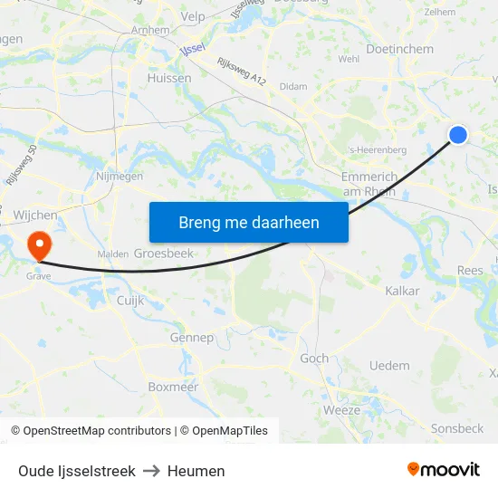 Oude Ijsselstreek to Heumen map