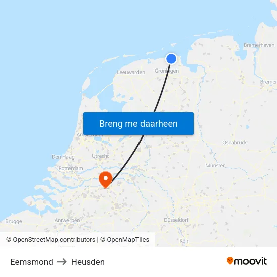 Eemsmond to Heusden map