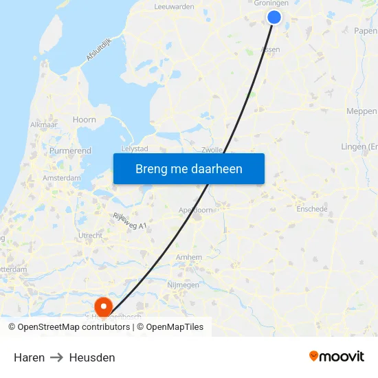 Haren to Heusden map