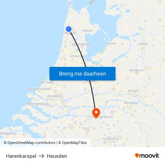 Harenkarspel to Heusden map