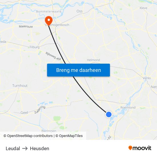 Leudal to Heusden map