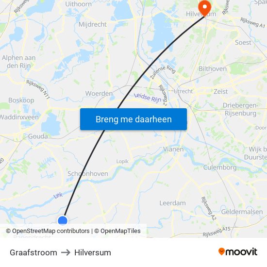 Graafstroom to Hilversum map