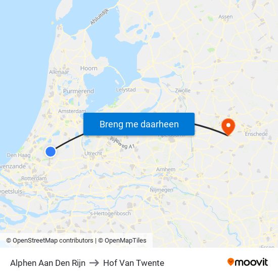 Alphen Aan Den Rijn to Hof Van Twente map